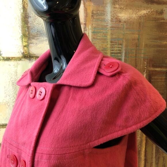 Elevenses Wool Blend Cape Jacket Size Medium - Picture 4 of 7